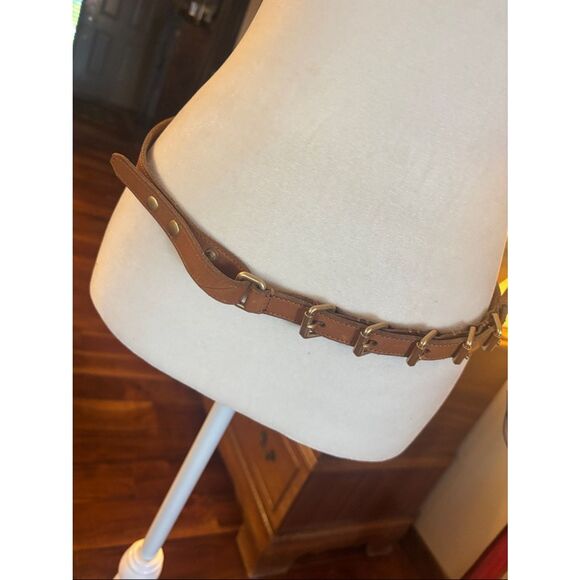 J. Crew Vintage Funky Brown Leather Buckle Belt - L main image 6